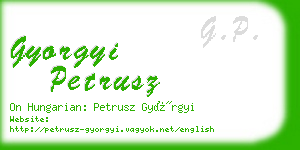 gyorgyi petrusz business card